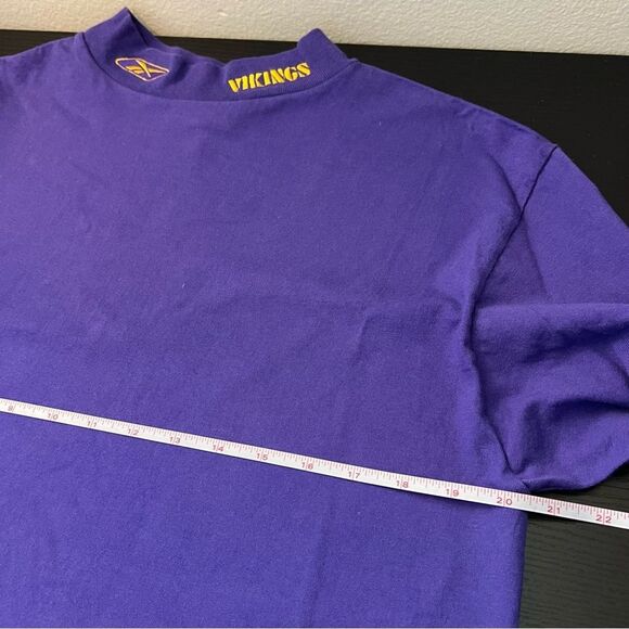 ✨ Reebok NFL Y2K Purple Mock Neck Long Sleeve Minnesota Vikings Medium - Picture 11 of 12